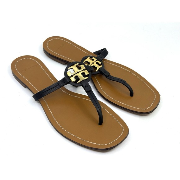 Miller High Life Shoes - Tory Burch Mini Miller  Leather Thong flat sandals Size 8